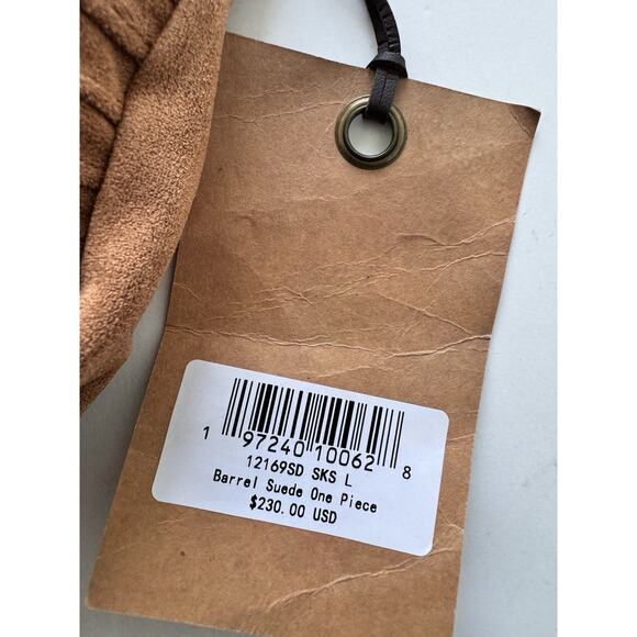 Frankies Bikinis x BELLA HADID Barrel Suede One Piece Swimsuit Large - Picture 2 of 3